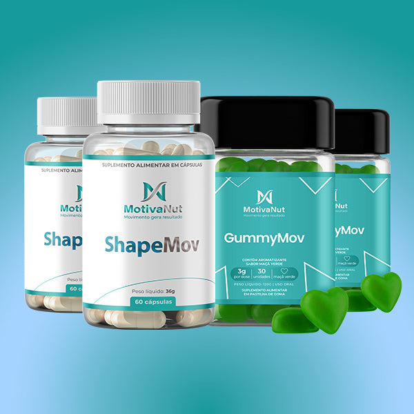 Kit 60 dias resultado - Transformação Inteligente / 2 ShapeMov + 2 GummyMov